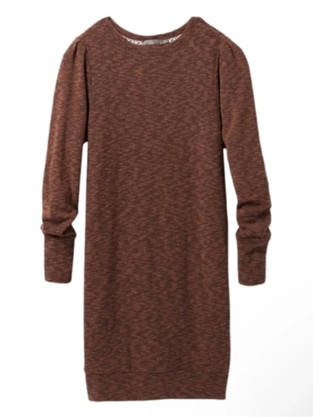 Prana Brown Zada Organic Cotton Blend Textured Sweatshirt Dress S *Runs L - Picture 4 of 12